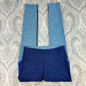 Womens Outdoor Voices Tri Color Blue 7/8 Leggings